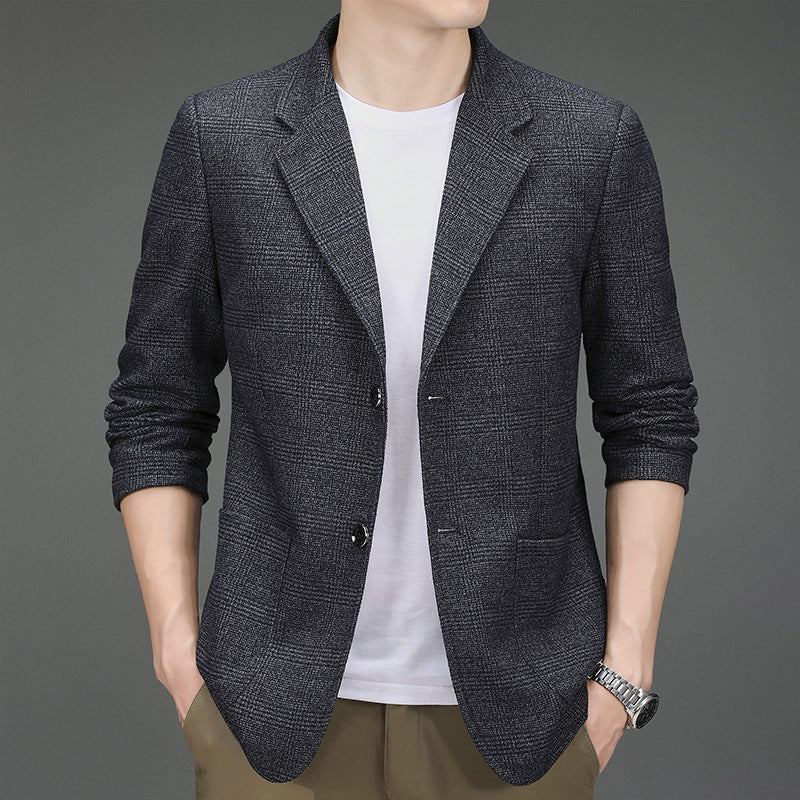 Herren moderne Blazerjacke mit strukturiertem Design Drune