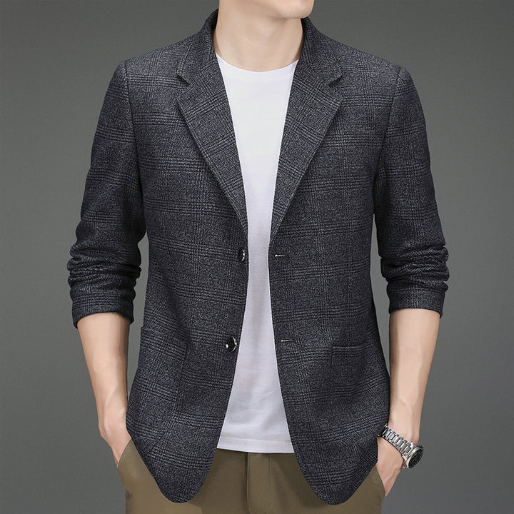 Herren moderne Blazerjacke mit strukturiertem Design Drune