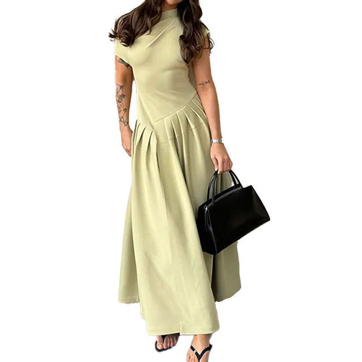 Damen Elegantes Maxikleid mit Plissee-Details Drune