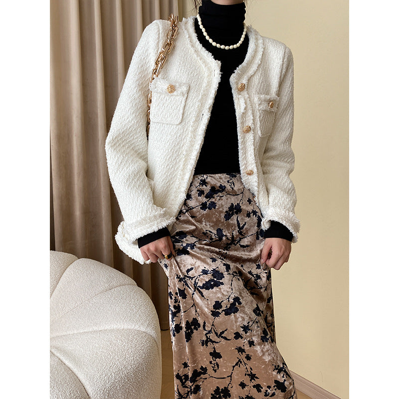 Damen Elegante Midirock mit floralem Muster Drune