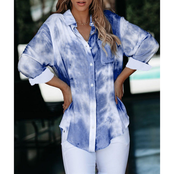 Damen Bluse im modernen Batikdesign Drune