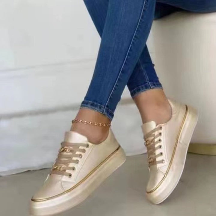 Damen Sneakers mit glänzender Kettenapplikation und bequemem Komfort Drune
