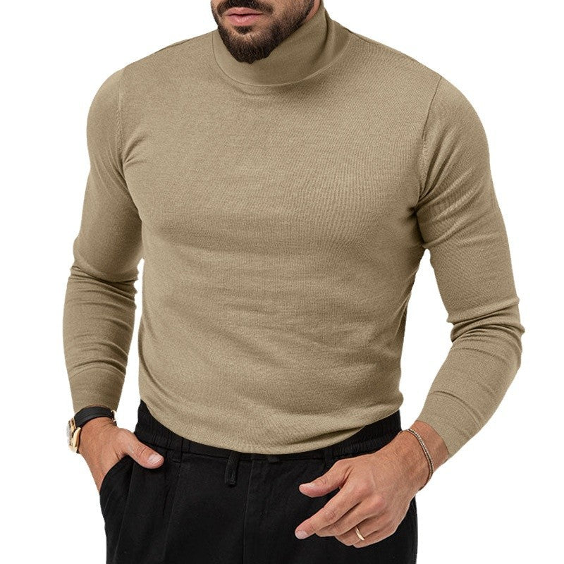 Herren eleganter Pullover mit Stehkragen und feiner Strickstruktur Drune