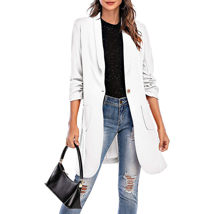 Damen Langer, eleganter Blazer mit Taschen und stilvollem Schnitt Drune