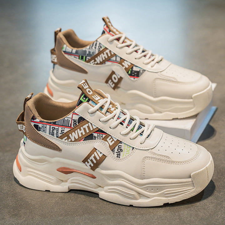 Damen Sportliche Chunky Sneakers mit buntem Design und atmungsaktiven Einsätzen Drune
