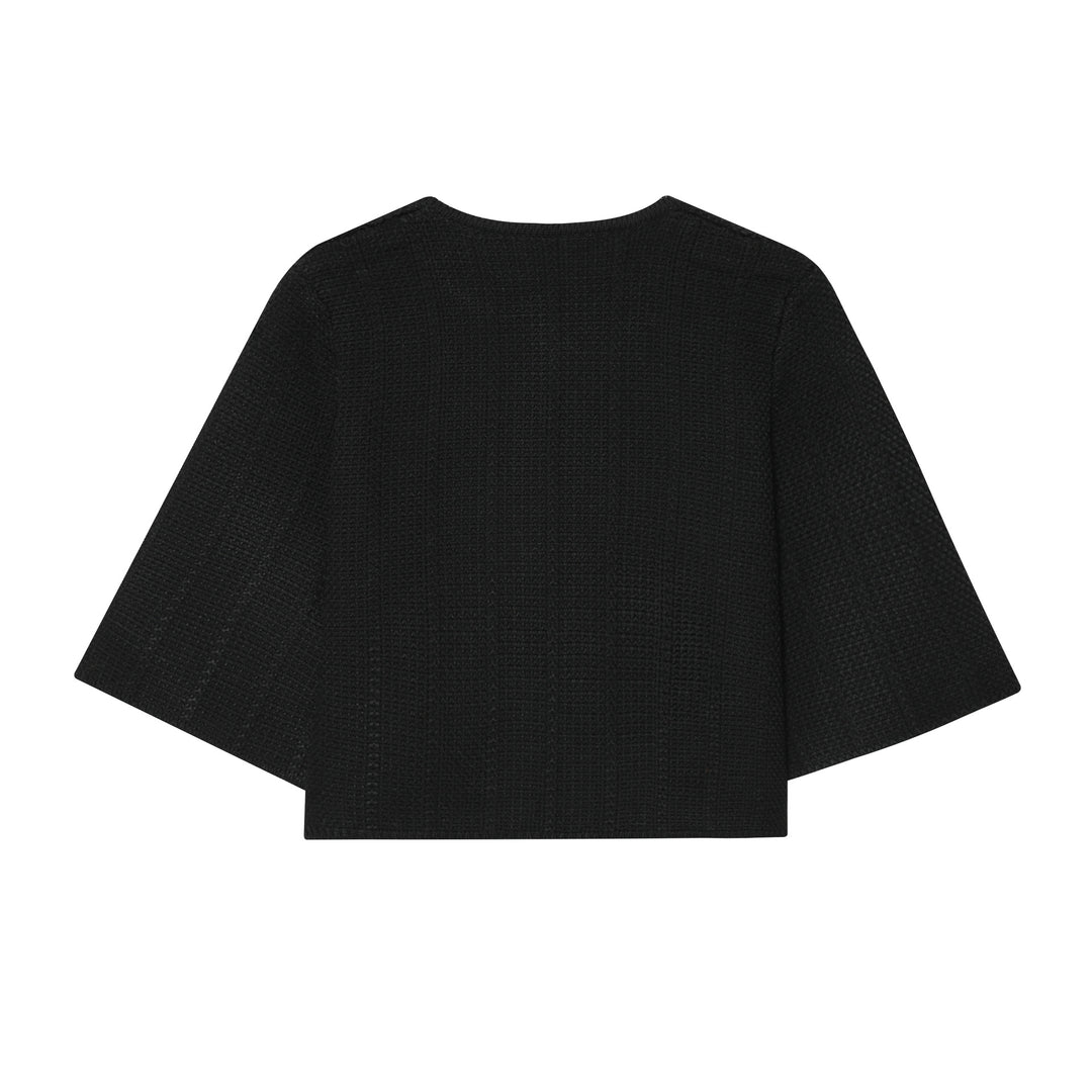 Damen elegante Strickjacke mit dekorativem Knopf Drune