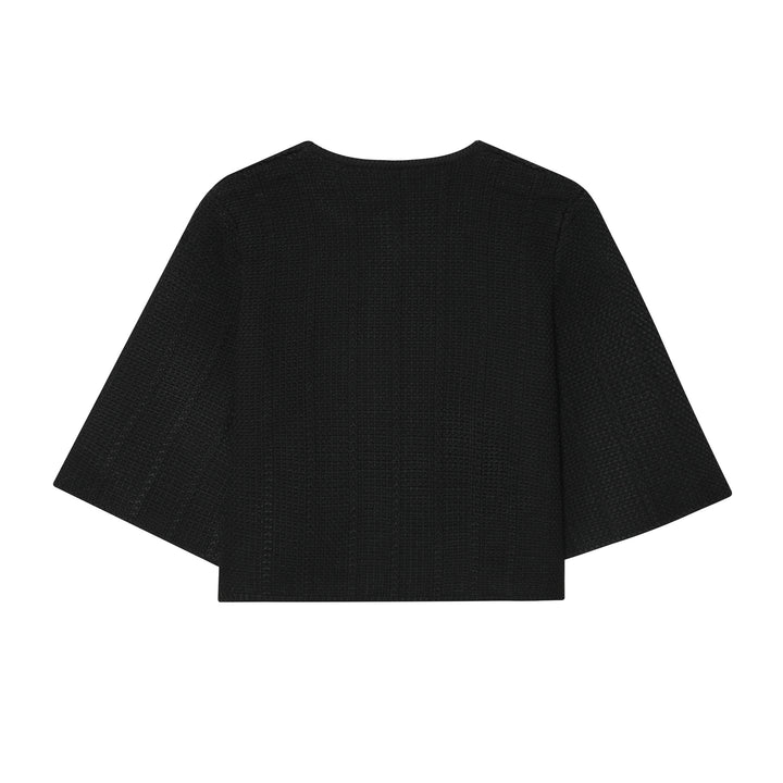 Damen elegante Strickjacke mit dekorativem Knopf Drune