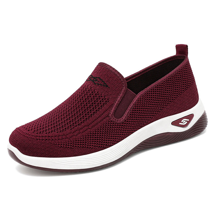 Damen nan atmungsaktiver gestrickter Slip-On Freizeitschuh mit dämpfender EVA-Sohle Drune