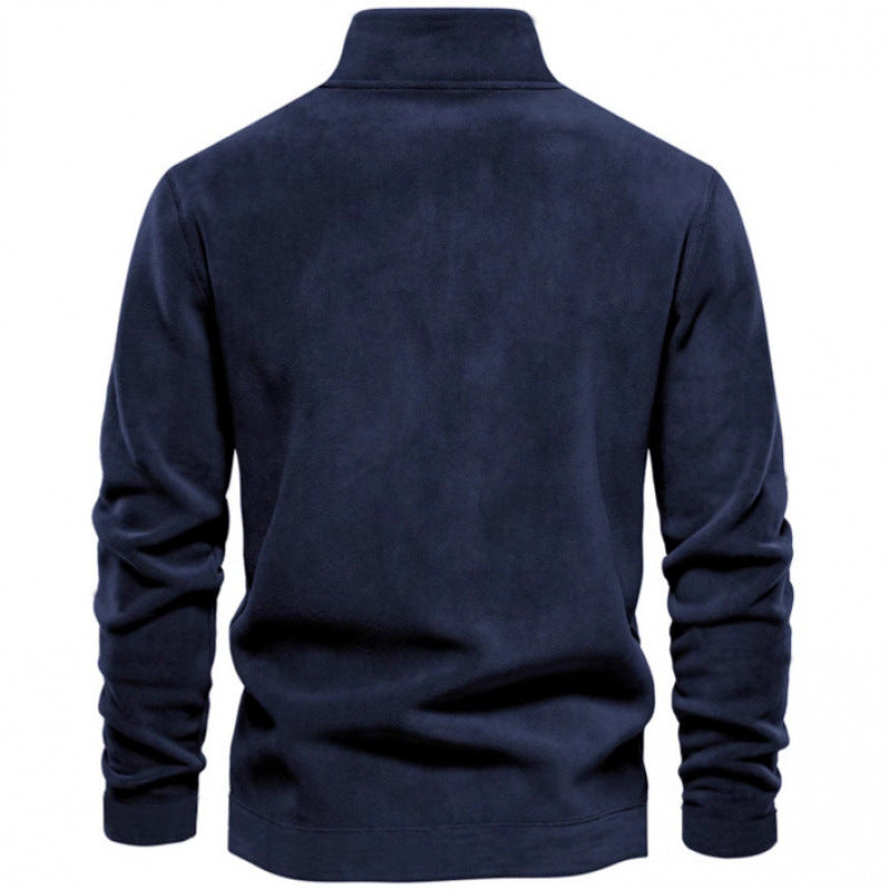 Herren Fleece-Pullover mit Stehkragen Drune