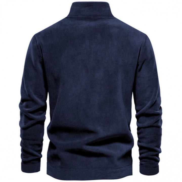 Herren Fleece-Pullover mit Stehkragen Drune