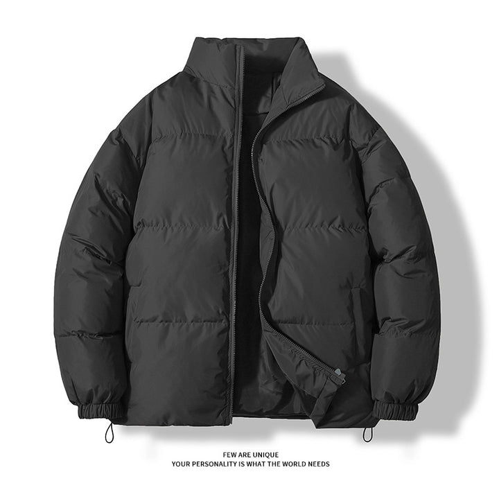 Unisex nan wattierte Steppjacke mit Stehkragen, zwei Taschen und elastischen Bündchen Drune