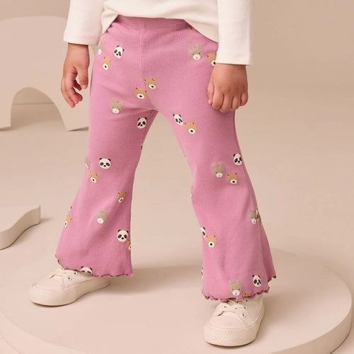 Mädchen Leggings mit verspielten Tierfaces Drune