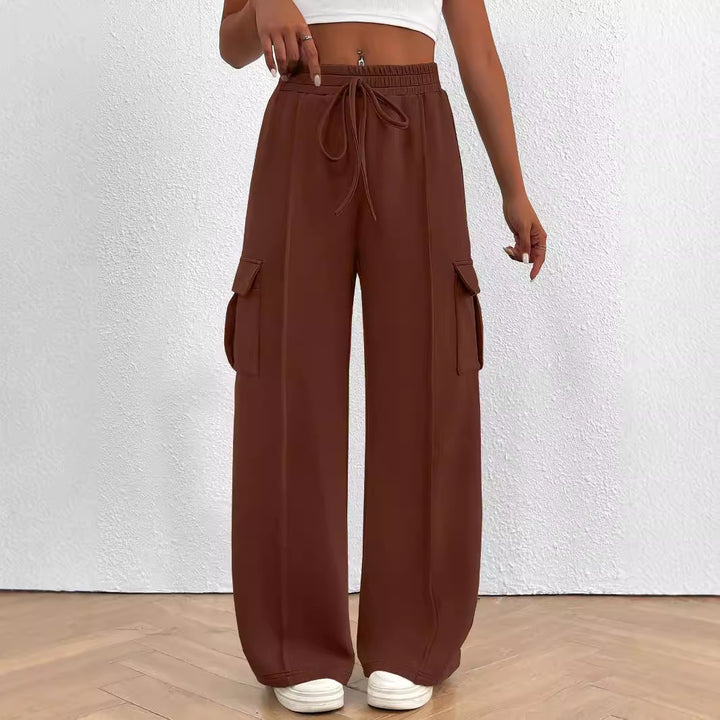 Damen Cargo-Hose im lässigen Relaxed Fit mit elastischem Bund und praktischen Taschen Drune