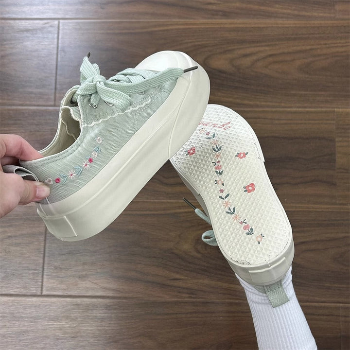 Damen Trendige Freizeitsneaker mit verspielten Rüschen-Details und dämpfender Sohle Drune