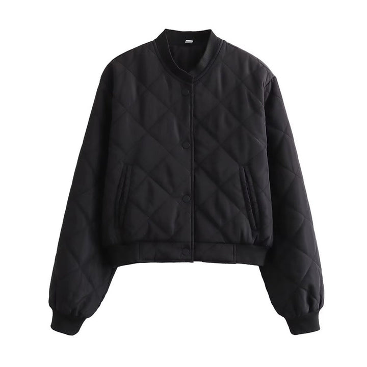 Damen gesteppte Übergangsjacke mit elastischen Bündchen und praktischen Taschen Drune