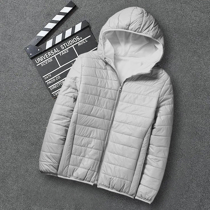 Herren nan ultraleichte Kapuzen-Steppjacke mit Packfunktion und winddichtem Shell Drune