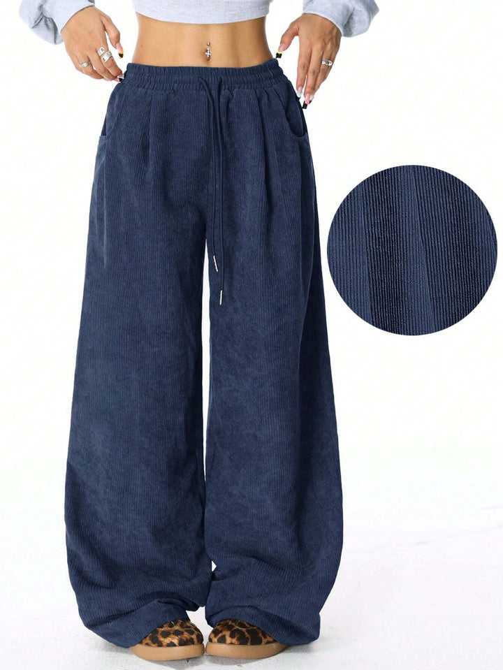 Damen Weite Komforthose aus weichem Cord Drune