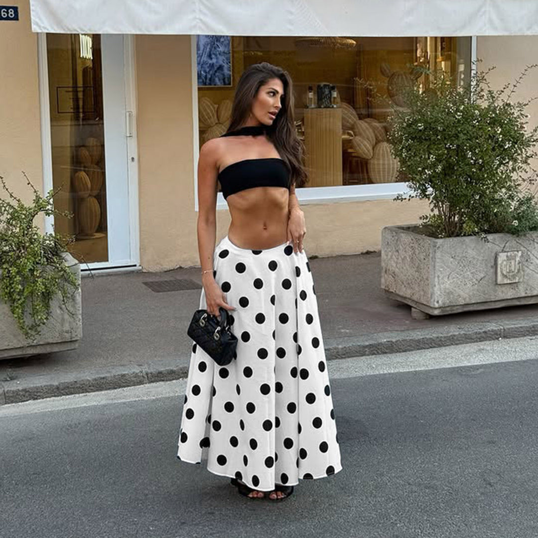 Damen Maxirock im verspielten Polka-Dots-Design Drune