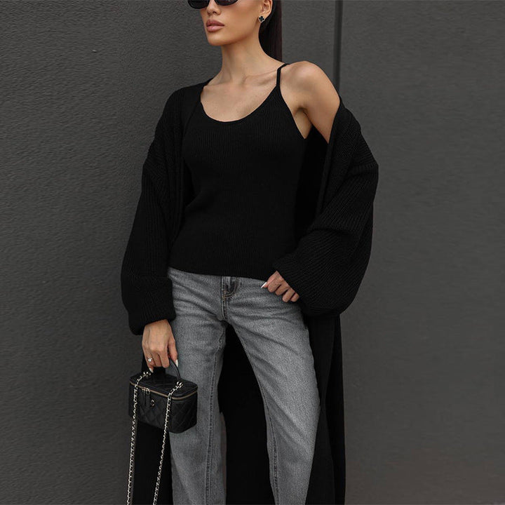 Damen lässiger Strickmantel Drune