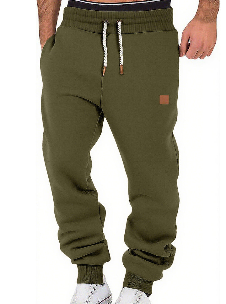 Herren nan komfortable Jogginghose aus hochwertiger Baumwollmischung mit elastischem Bund Kordelzug und Bündchen Drune