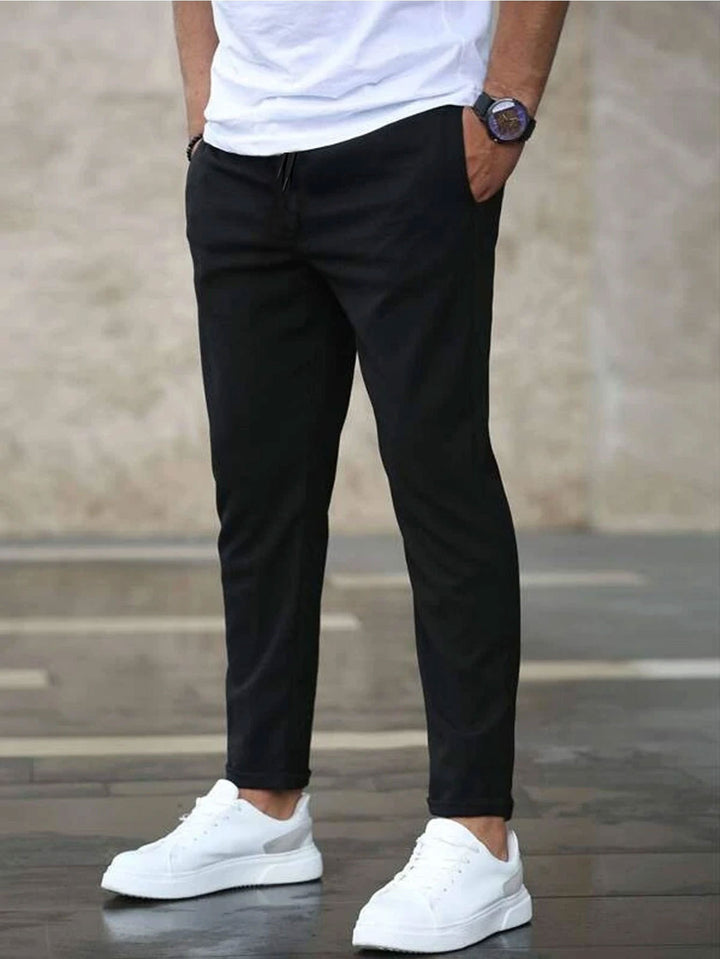 Herren lässige Freizeithose mit elastischem Bund und praktischen Taschen Drune