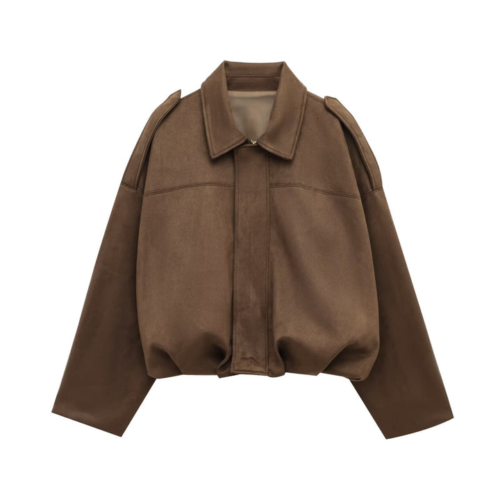 Damen Oversizedjacke aus weichem Textil mit modernem Schnitt Drune