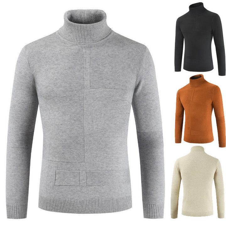 Herren Rollkragenpullover aus weichem Strickmaterial mit modernem Design Drune