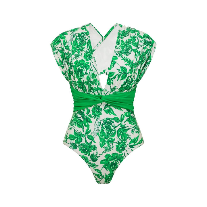 Damen Badeanzug und Wickelrock Set Drune