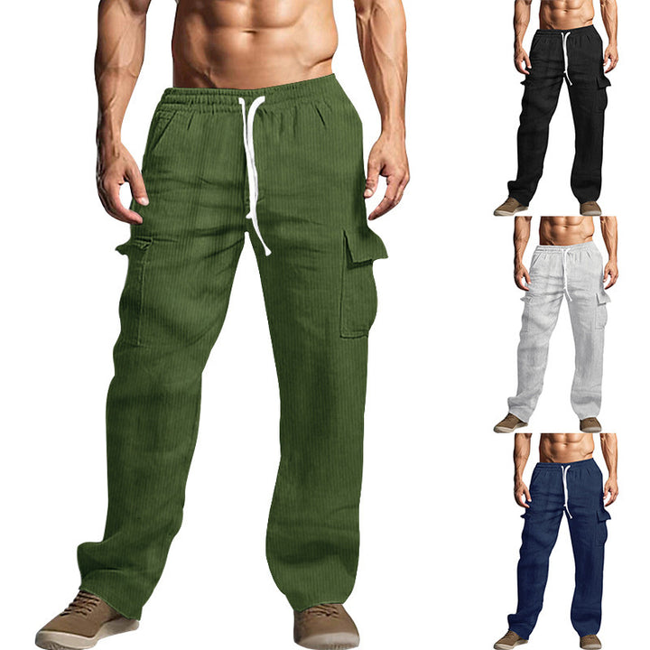 Herren Cargo-Hose im lässigen Schnitt mit elastischem Bund und praktischen Taschen Drune