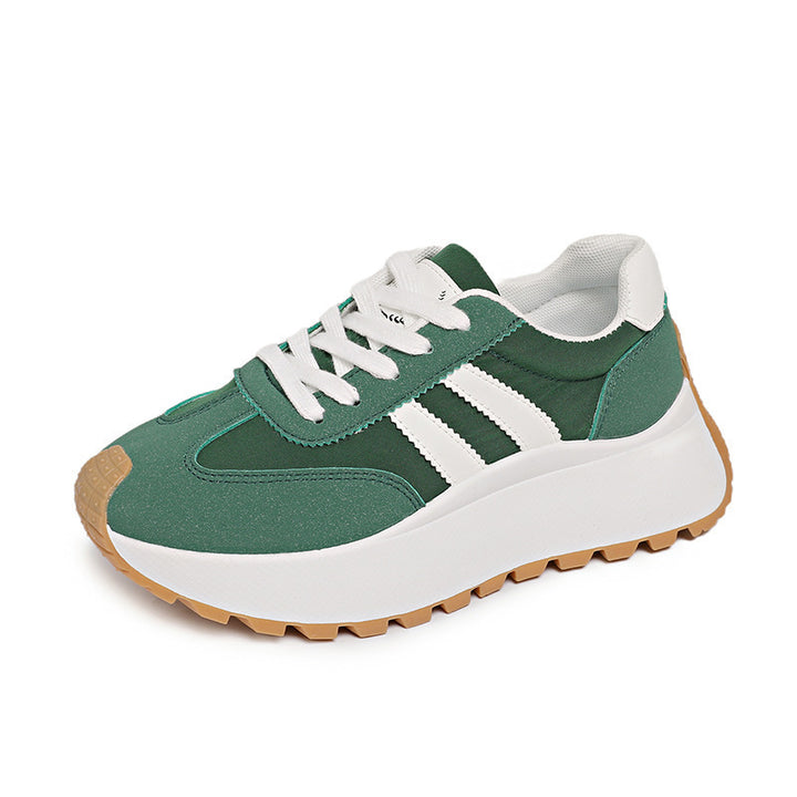 Damen nan Plateau-Chunky-Sneaker mit verstärkter Zehenkappe, profilierter Gummilaufsohle und stoßdämpfender EVA-Zwischensohle Drune
