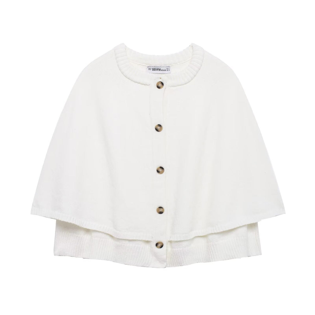 Damen Strick Poncho Drune