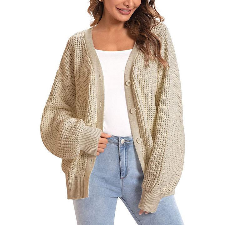 Damen Grobstrickcardigan mit überschnittenen Ärmeln Drune
