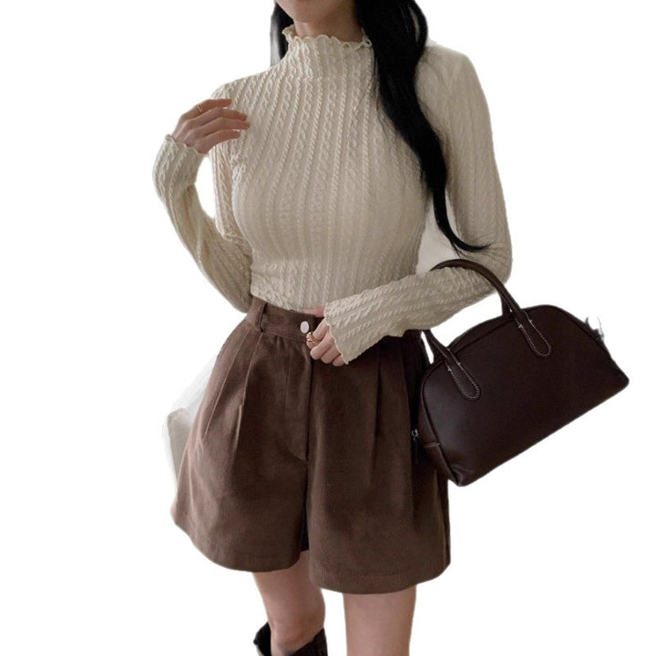 Damen Langarmtop mit strukturiertem Design Drune