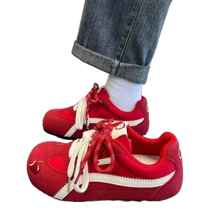 Damen Sportliche Sneakers mit innovativer Schnürung und farbenfrohem Design Drune