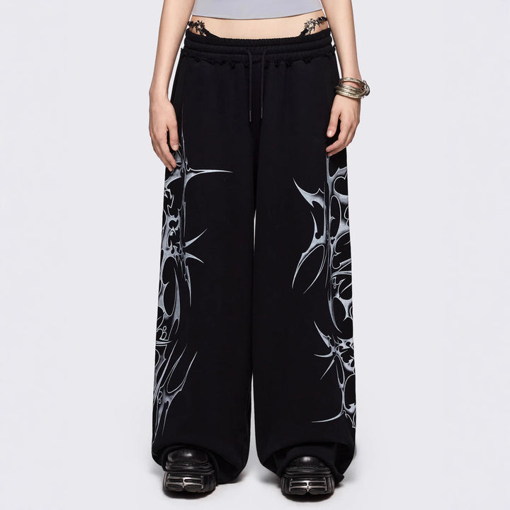 Damen Urbaner Baggy-Hosen mit Grafiken Drune