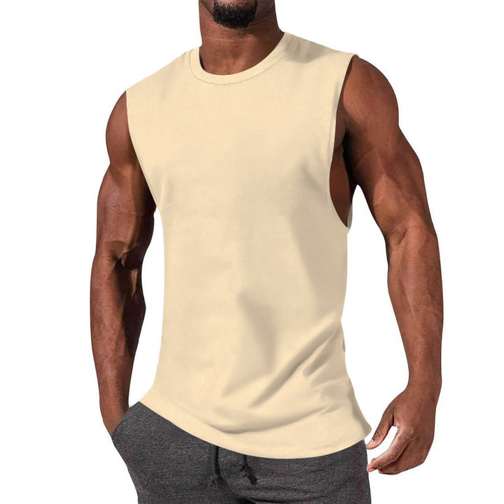 Herren nan athletisches Tanktop mit extra tiefem Armanschnitt und elastischem Baumwollmix Drune
