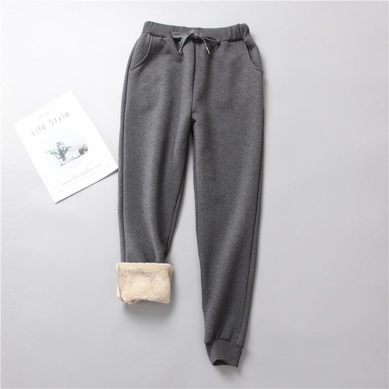 Damen nan gefütterte Therm-Jogginghose mit Kordelzug, seitlichen Eingrifftaschen und schmalem Bein Drune