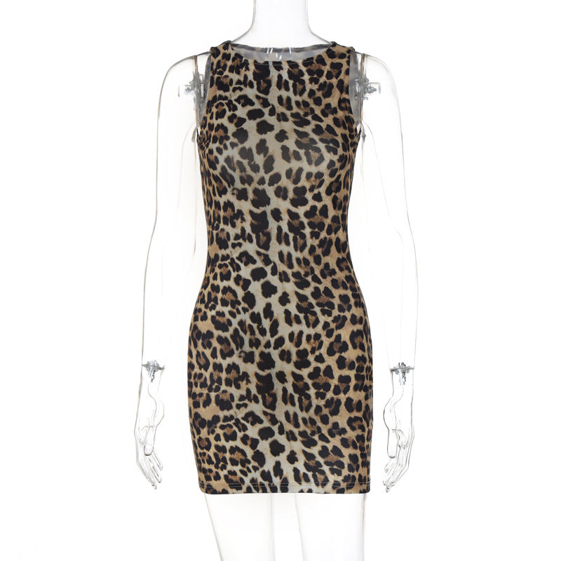 Damen Minikleid mit Leo-Muster Drune
