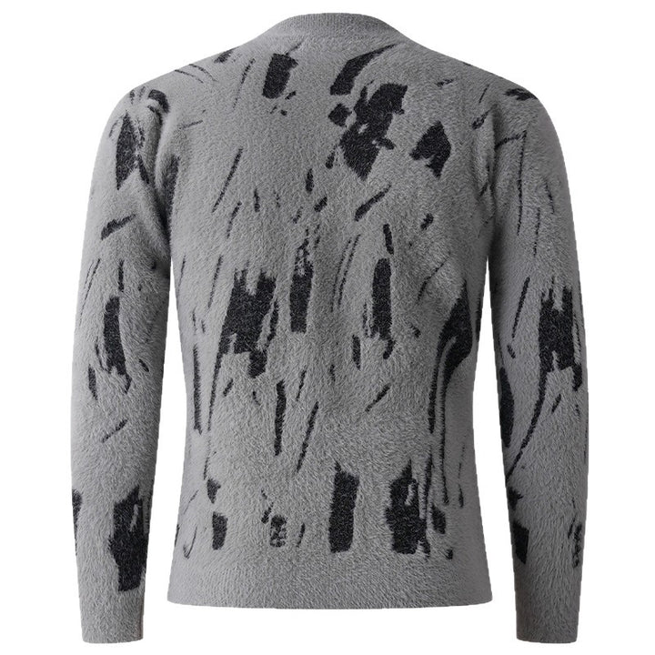 Damen modischer Pullover mit strukturiertem Muster und hohen Kragen Drune