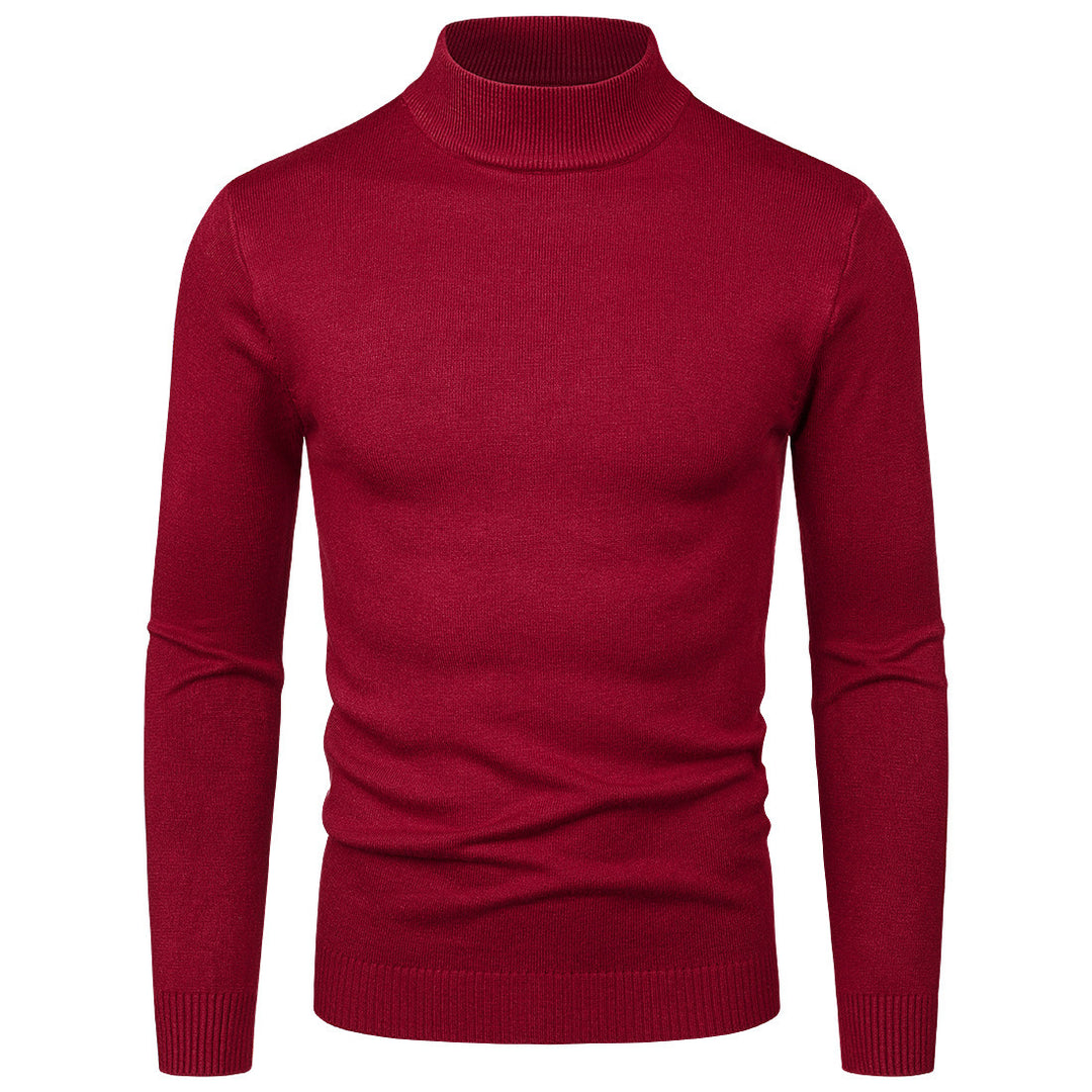 Herren Hochwertiger Rollkragenpullover aus feiner Baumwolle Drune
