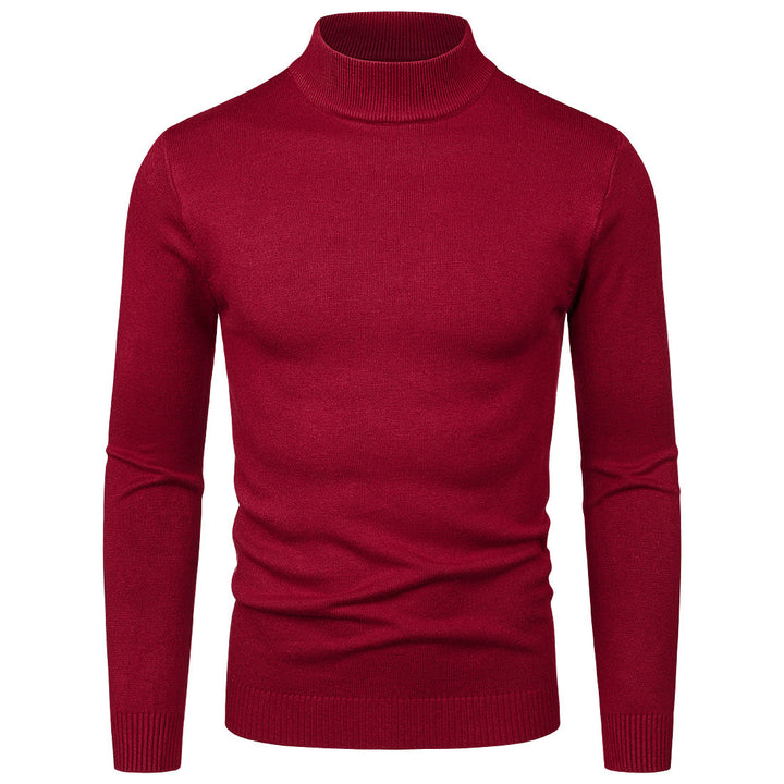 Herren Hochwertiger Rollkragenpullover aus feiner Baumwolle Drune