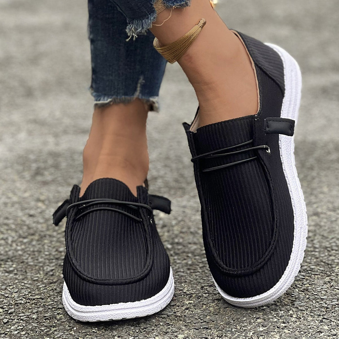 Damen lässige Slip-On Schuhe mit elastischem Komfort Drune