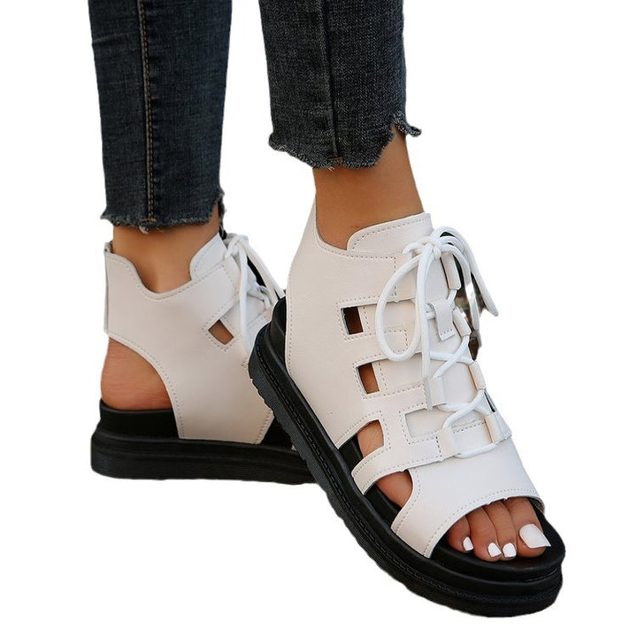 Damen Sportliche Sandalen mit atmungsaktiver Oberflächenstruktur und bequemem Absatz Drune