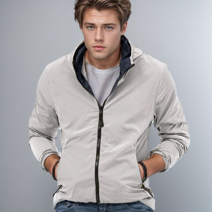 Herren leichte Übergangsjacke mit Kapuze Drune