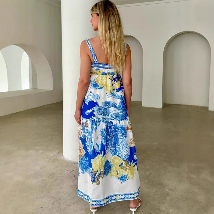 Damen Maxikleid mit floralem Design und luftiger Passform Drune