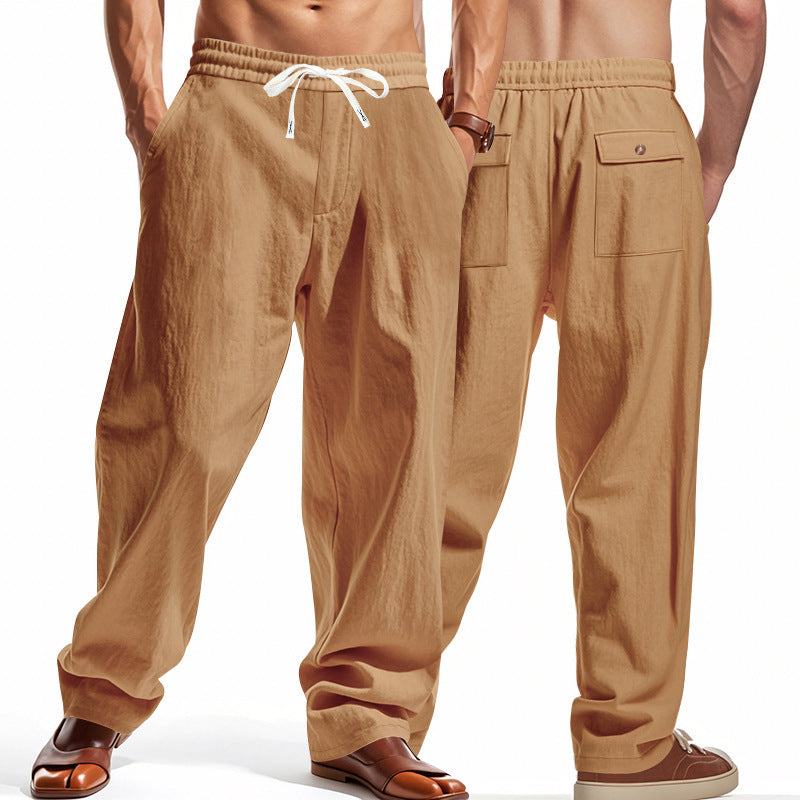 Herren Bequeme Freizeithose mit verstellbarem Bund und praktischen Taschen Drune
