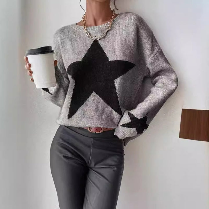 Damen Pullover mit Sternenmotiv Drune