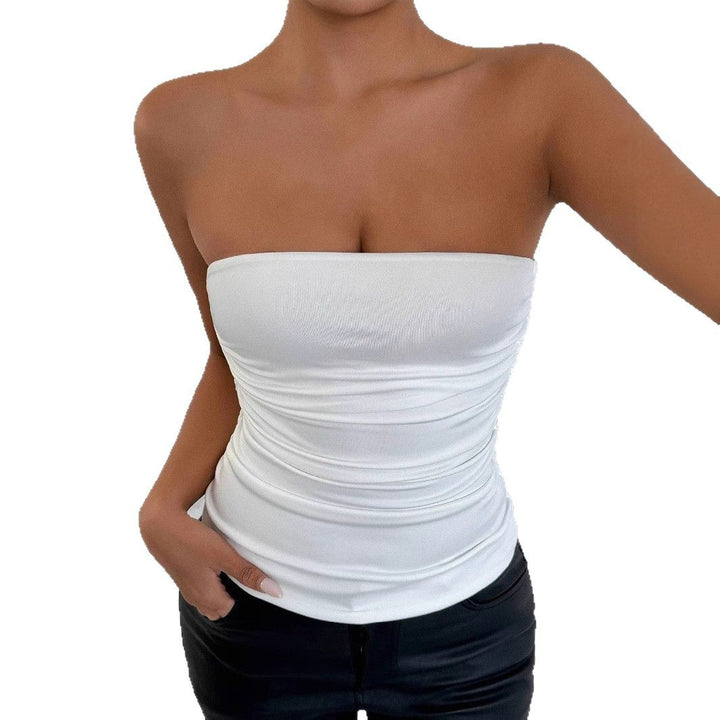 Damen Rüschen Top Drune