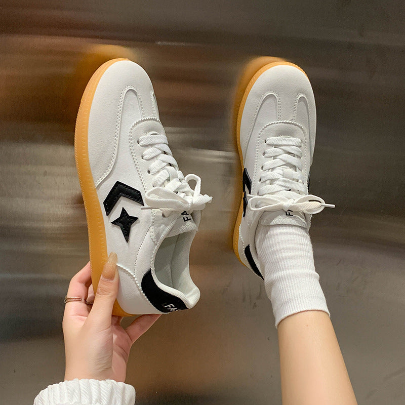 Damen nan leichte Retro-Sneaker mit gepolstertem Komfortfußbett, flexibler Gummisohle und reflektierenden Details Drune