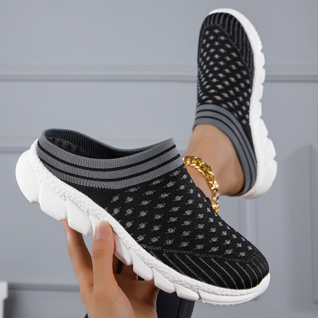 Damen nan sockenähnlicher Komfort-Slipper mit punktelastischem Strickoberteil segmentierter Dämpfungssohle und weichem Komfortfußbett Drune